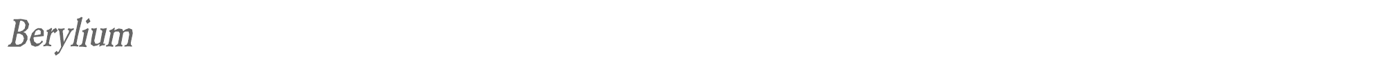 Berylium berylium bd it.ttf font preview